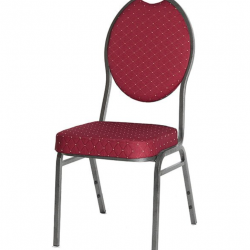Location Chaise Chambord - assise et dossier en velours rouge
