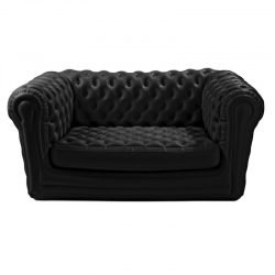 Canape gonflable noir - Chesterfield - fauteuil en location