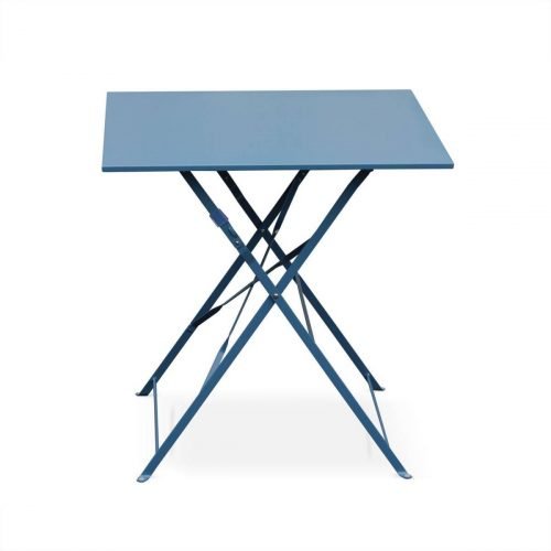 Location table bistro bleue carrée pour 2 personnes