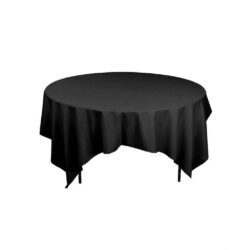 Nappe noire carrée de 240x240cm (table ronde 10p)
