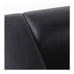 Location fauteuil en cuir noir 2 places