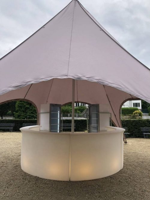 Location tente reception - Starshade couleur taupe
