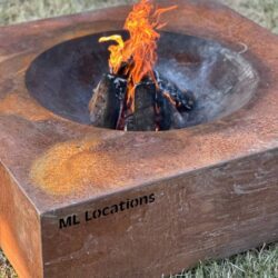 Braséro Kubik en acier corten