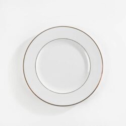Assiette Néo Gold 21cm - blanche liseré doré